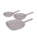 BERLINGERHAUS Sada pánví s titanovým povrchem 3 ks Taupe Collection steak BH-8109