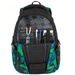 Studentský batoh pro kluky Bagmaster BAG 7 F BLACK/GREEN/BLUE