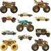 HW MONSTER TRUCKS BIGFOOT 50. VÝROČÍ SET ANGLIČÁKŮ & TRUCKŮ