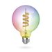 Hama SMART WiFi LED žárovka, Matter, E27, G95 Filament, koule, RGBW, stmívatelná, aplikace