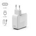Hama rychlá USB nabíječka GaN 2x USB-C, PD 65 W, navíjecí kabel