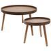 HOMESTYLING Odkládací stolek sada 2 ks borovice tmavě hnědá KO-KR8200310