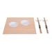EXCELLENT HOUSEWARE Sushi set porcelán / bambus sada 7 ks bílá KO-278000190bila