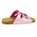Dívčí pantofle LICO BIOLINE STAR pink/silber 560062 – korkové, anatomické