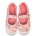 Dívčí balerínky, domácí obuv Befado - růžové, kytky