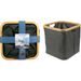 BATHROOM SOLUTIONS Koš úložný na prádlo s bambusovým okrajem čtvercový 30 x 30 cm KO-170495130