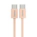 Hama USB-C 2.0 kabel Fabric, 1m, opletený, oranžový