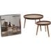 HOMESTYLING Odkládací stolek sada 2 ks borovice tmavě hnědá KO-KR8200310