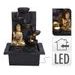 PROGARDEN Fontána pokojová s LED osvětlením BUDDHA rovná KO-795202210rovn