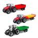 Bburago ASST 10cm Farm Tractor so zotrvačníkom s vlečkou 8 druhov (12ks)