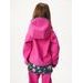 Unuo Dětská softshellová bunda s fleecem Basic, Fuchsiová, Kytičky