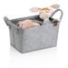 KELA Koš Fay 35x25 cm filc světle šedá KL-24462