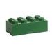 LEGO box na svačinu 100 x 200 x 75 mm - tmavě zelená