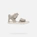 Béžové dívčí barefoot sandály Geox Sandal Steppieup