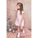 Dětské šaty Lily Grey růžové s puntíky