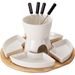 EXCELLENT HOUSEWARE Fondue čokoládové porcelán-dřevo sada 11 ks KO-278001620