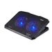 Hama chladicí stojan pro notebook Black Metal, 2 ventilátory, naklápěcí, modré podsvícení, tichý