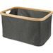 BATHROOM SOLUTIONS Koš úložný na prádlo s bambusovým okrajem obdélníkový 45 x 25 cm KO-170495140