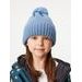 Unuo Dětská čepice pletená Bobble, Modrá