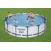 Nadzemní bazén kulatý Steel Pro MAX, kartušová filtrace, schůdky, plachta, průměr 4,57m, výška 1,07m