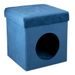 PET COMFORT Pelíšek pro kočku i psa samet 34 x 36 cm modrá ED-247501