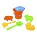 Pískový set kyblík a formičky zvířátek v síťce