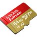 SanDisk Extreme microSDXC card for Mobile Gaming 64 GB 170 MB/s and 80 MB/s, A2 C10 V30 UHS-I U3
