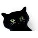 KOČKA VELKÉ OČI černá 35 cm