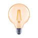 Xavax LED Filament žárovka, E27, 680 lm (nahrazuje 52 W), design G95, teplá bílá, jantarová barva