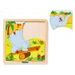 Displ.12ks - Puzzle ze 4 dílů "Mašinka", 4 motivy