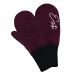 ESITO Zimní palcové rukavice softshell s beránkem Fuchsie - fuchsiová