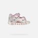 Stříbrné dívčí barefoot sandály Geox Sandal Iupidoo Gir