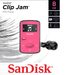 SanDisk MP3 Clip Jam 8 GB MP3, růžová