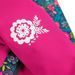 Unuo, Dětská softshellová bunda s fleecem Cross, Fuchsiová, Květinky