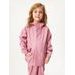 Unuo Dětská nepromokavá bunda s fleecem, Starorůžová