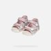 Stříbrné dívčí barefoot sandály Geox Sandal Iupidoo Gir