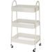 HOMESTYLING Kuchyňský úložný vozík třípatrový kov krémová KO-C80902000
