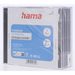 Hama CD Double box, standardní obal na 2 CD/DVD, průhledný/černý, balení 5 ks (cena za balení)