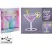 H & S COLLECTION Dekorace svítící nástěnná 30 × 38 cm coctail bar KO-NE1100230coba