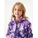 Unuo Dětská softshellová bunda s fleecem Slim, Lila, Kytky