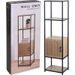 H & S COLLECTION Regál s policemi a skříňkou 153x43x33 cm černá/dřevo KO-NB1510590