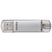Hama Flash Pen Laeta, USB-C/USB-A 3.1, 16 GB, 40 MB/s, stříbrný