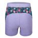 Dětské funkční kraťasy UV 50+, Žíhaná holubičí šedá, Květinky (Unuo functional UPF 50+ shorts)