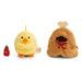 NICI NICI plyš MyMochi Kuře Tschieps 8 cm v kostýmu kuřecí stehýnko a chilli om.,set dár.b. 8,5x6,5x10cm