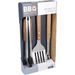 BBQ Grilovací nářadí sada 3 ks dřevo-nerez KO-C83600050