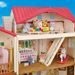 Sylvanian family Patrový dům s červenou střechou a se světly, nový