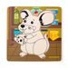 WOODY Puzzle Baby - myška