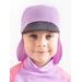 Unuo, Dětská kšiltovka s plachetkou a UV ochranou 50+, Lila