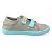 DDstep plátěnky, dětské boty - Šedo-tyrkysové