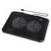 Hama chladicí stojan pro notebook Black Metal, 2 ventilátory, naklápěcí, modré podsvícení, tichý